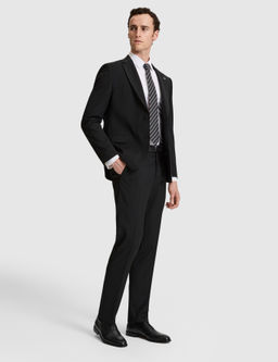 Siyah Slim Fit %100 Y_n Mono Yaka Tak_m Elbise