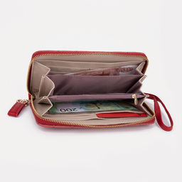 Кошелёк на молнии, цвет красный - Simaland фото 4