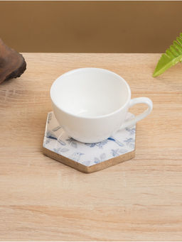 Подставка под горячее «Синие птицы», набор 4 шт., 15×13×5 см, дерево манго