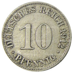 10 пфеннигов 1912 года А Германия