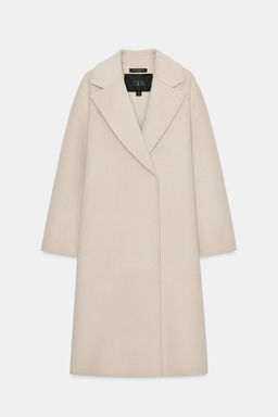 OVERSIZED WOOL BLEND COAT WITH SCARF ZW COLLECTION