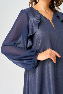 Платье EVA GRANT 7322А-Р синий баклажан