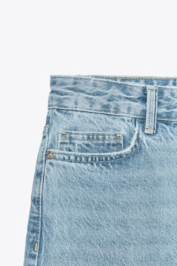 Z1975 RELAXED FIT MID-WAIST JEANS WITH TURN-UP HEMS - Zara фото 9