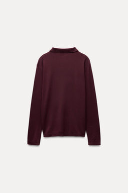 PLAIN KNIT POLO TOP - Zara фото 4