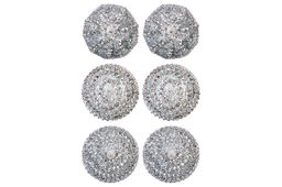 Набор 6 новогодних шаров 9,5*9,5 см Серебряный узор - Elan gallery фото 11