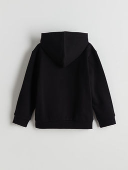 Kap??onlu Galatasaray Bask?l? Erkek ?ocuk Fermuarl? Sweatshirt