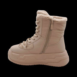 Ботинки на меху Q821-3 бежевые