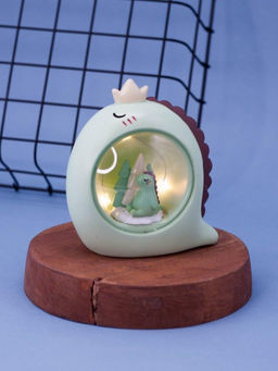 Ночник "Sleeping dino ball", green (11 см), пластик