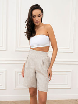 Шорты женские Лён-3 Бежевый М-13Ш MODAMICA