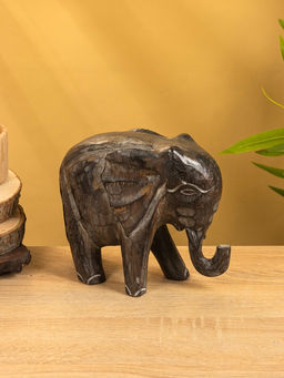 Набор сувенирный «Слоники», h=19 см, h=17 см, h=15 см, дерево, серый