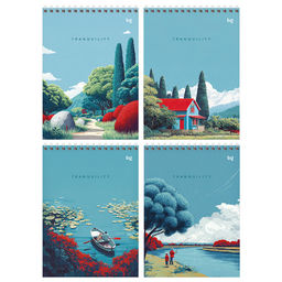 Блокнот А5 60л. на гребне "Tranquility" ("BG", Б5гр60 06692) твердая подложка