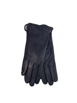 Женские перчатки из натуральной кожи, цвет черный