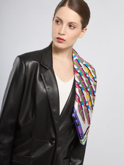 Платок жен. шелк 90х90 E04-8377-10 - Eleganzza фото 4