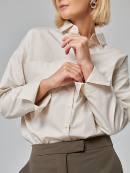Блузка женская дл. рук. KATHARINA KROSS KK-B-0004V-бежевый  фото 3