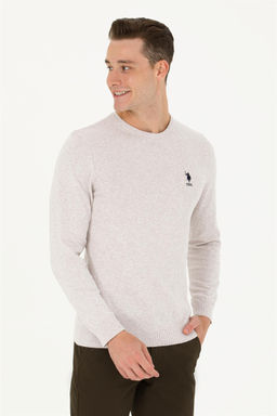 Мужской базовый свитер из каменного меланжа Неожиданная скидка в корзине