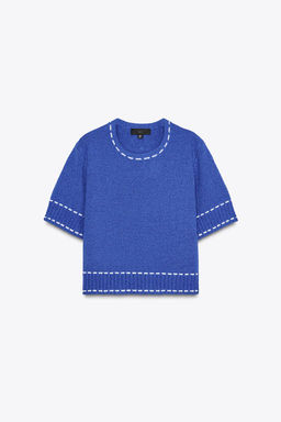 TOP WITH TOPSTITCHING - Zara фото 5