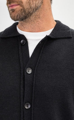 Кардиган мужской однотонный F310-0513 чёрный - Fine joyce фото 3