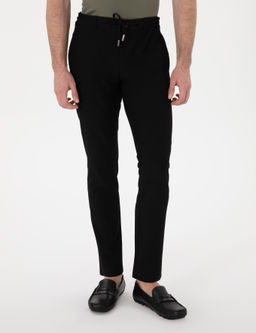 Siyah Slim Fit Jogger Kanvas Pantolon - Pierre cardin фото 2