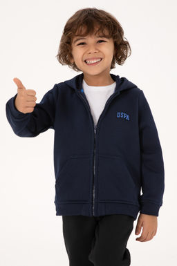 Erkek _ocuk Lacivert Fermuarl_ Kap__onlu _rme H_rka Sepette S_rpriz _ndirim - U.s. polo assn фото 7