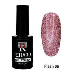 Rihard гель-лак Flash 06 со светоотражающими частицами, 10 мл