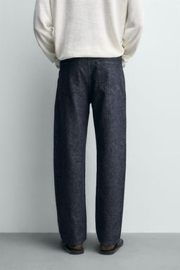JEANS STRAIGHT FIT ALGOD?N - C??AMO / Azul - Zara фото 3