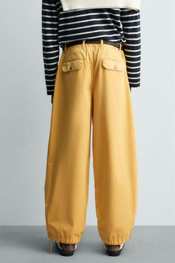 PANTAL?N RELAXED FIT ALGOD?N AARON LEVINE X ZARA / Amarillo claro  фото 3