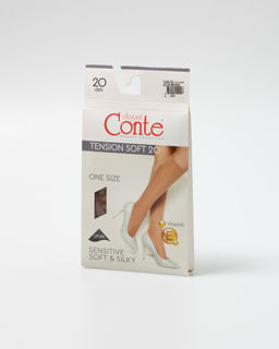 Цена за 2 пары. Носки Удлиненные CONTE TENSION SOFT 20 (1 пара) bronz - Conte elegant фото 10