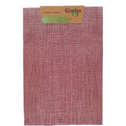 Цена за 3 шт. Салфетка на стол 30*45см "Римини" плетеная, бордовая