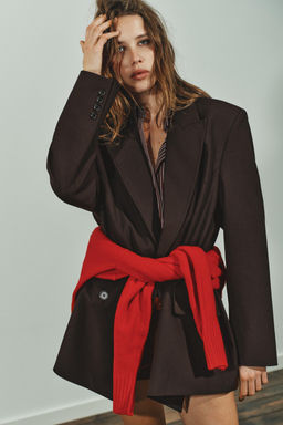 OVERSIZE DOUBLE-BREASTED BLAZER - Zara фото 3