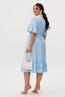 Платье ANELLI 1555 небесный цвет  фото 6