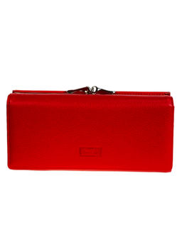 Женское портмоне из искусственной кожи, цвет красный