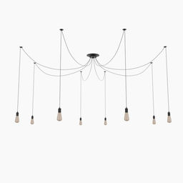 Светильник BayerLux «Паук», чёрный, 8×40W, E27, 80×80×90 см