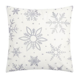 Наволочка декоративная новогодняя Этель. Снежинки 40?40 см, 100% п/э