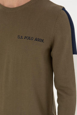 U. S. Polo Assn Мужской свитер цвета хаки - U.s. polo assn фото 7