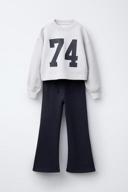 CROPPED SWEATSHIRT AND BELL BOTTOM TROUSERS SET