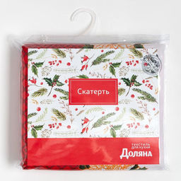 Скатерть новогодняя Доляна Процветания в Новом году 145*260 см, 100% п/э  фото 6