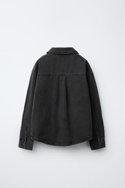 DENIM SHIRT WITH STAR STUDS - Zara фото 2