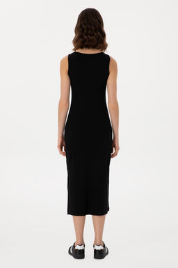 Kad_n Siyah Y_rtma_l_ Kolsuz Kare Yaka _rme Elbise Sepette S_rpriz _ndirim - U.s. polo assn фото 5