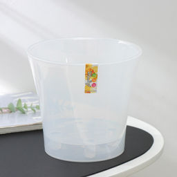 Кашпо для цветов со вставкой Santino «Арте», 3.5 л, пластик, прозрачное