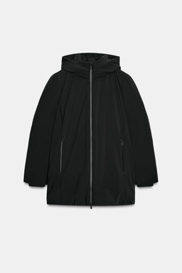WATER-REPELLENT AND WINDPROOF PUFFER JACKET WITH HOODIE - Zara фото 14