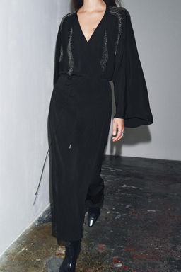 ZW COLLECTION BEADED EMBROIDERED DRESS