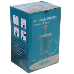 Френч-пресс 1000мл "Хай-Тек" с бамбуковой крышкой