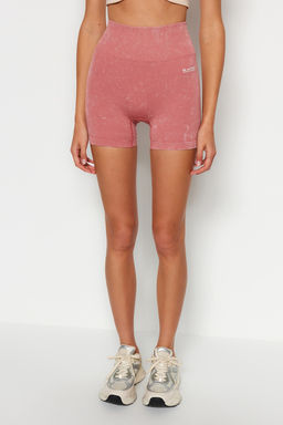 TRENDYOLMILLA Siyah Seamless/Dikissiz Y?kamal? Orme Spor Sort/K?sa Tayt THMSS23TY00034  фото 16