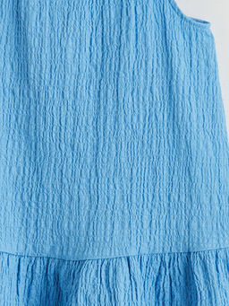 Halter Yaka Dokulu K?z ?ocuk Elbise