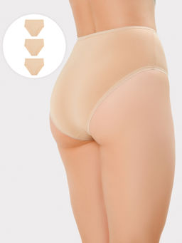 Трусы женские макси мультипак (3 шт.) в бежевых оттенках обжаренный миндаль 412075-3 - Mark formelle фото 2
