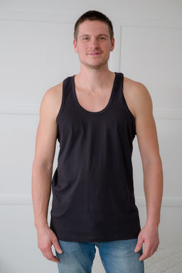 Майка мужская из кулирки черный макс