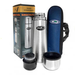 Термос 0,5 л "BIOSTAL" у/г, с чехлом, арт. NB-500В