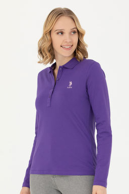 Женский фиолетовый базовый свитшот - U.s. polo assn фото 8