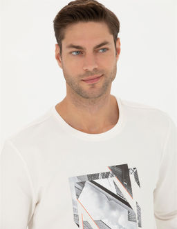 Ekru Regular Fit Sweatshirt - Pierre cardin фото 2