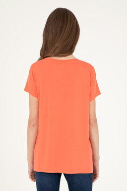 Женская базовая футболка с цветком граната Неожиданная скидка в корзине - U.s. polo assn фото 5